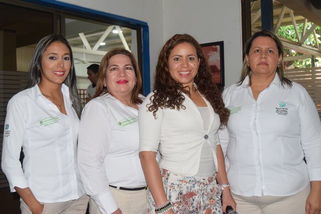 Sandra Suárez, Marleny Alarcón, Éricka Arenas y Marina Moncaleano.